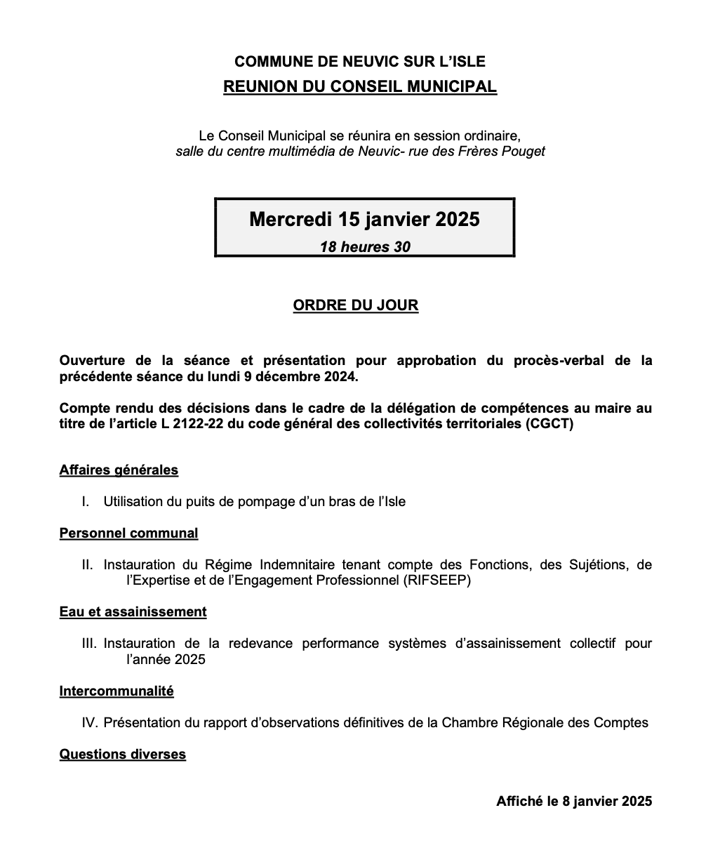 CM 15 janvier 2025